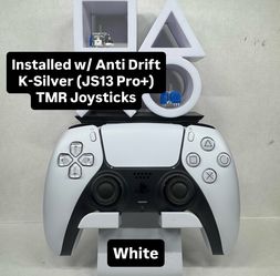 PS5 DualSense (White) | Installed w/ K-Silver (JS13 Pro+) TMR Joysticks