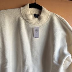 Sweater De Mujer Cerrado Blanco Size Small GAP