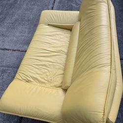 Yellow Leather Couch