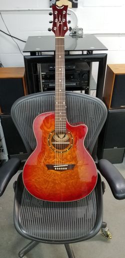 Dean Exotica Quilt Ash Acoustic/Electric Guitar for Sale in Safety