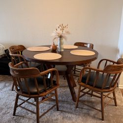 Wooden 6-Seater Dining Table Set
