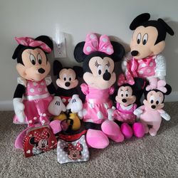 Disney Mickey and Minnie Mouse plush stuffed animals and accessories