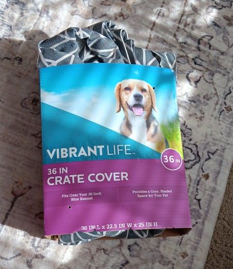 Vibrant Life 36" Crate Cover, Gray

