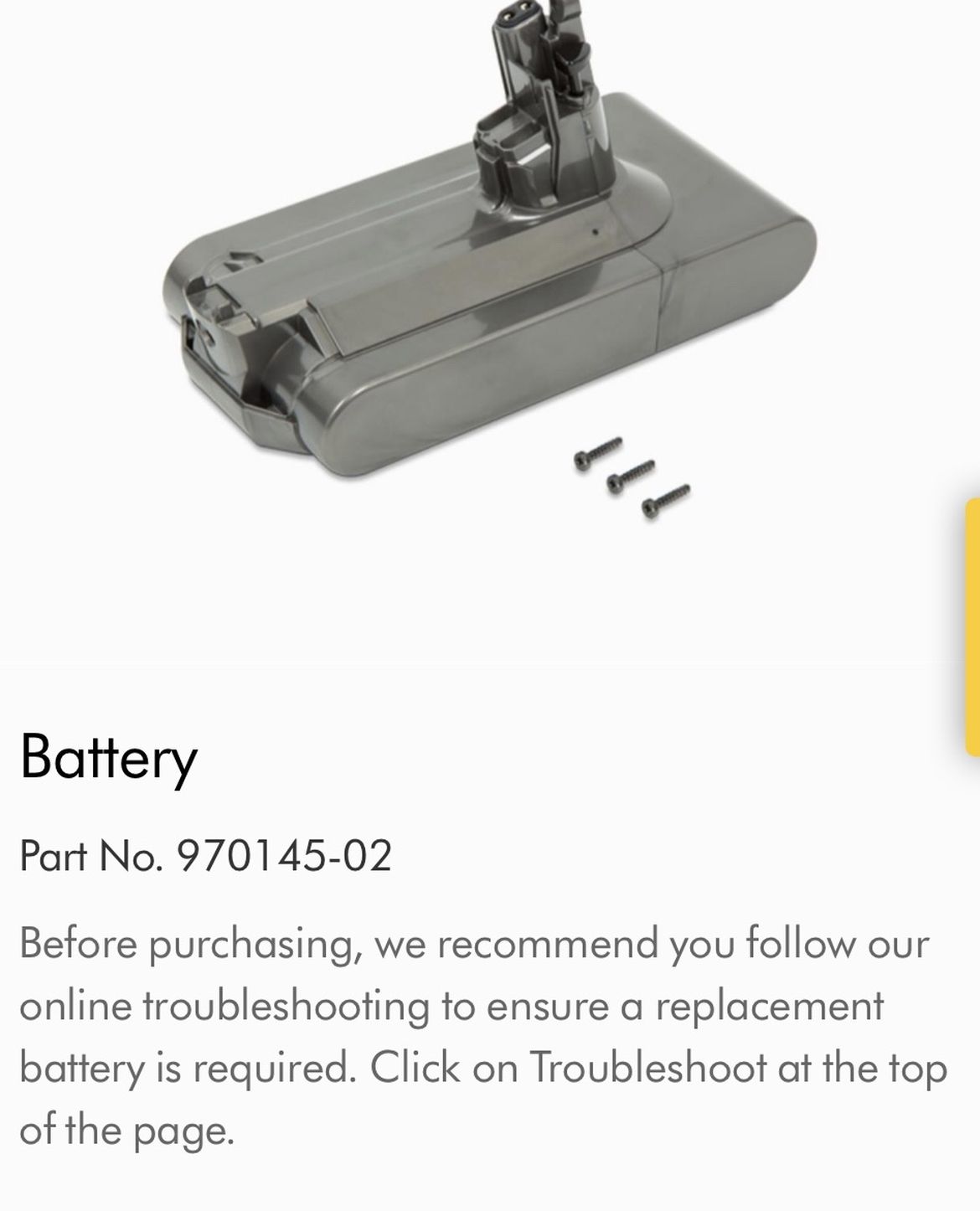 Replacement battery for your Dyson V11™ vacuum
