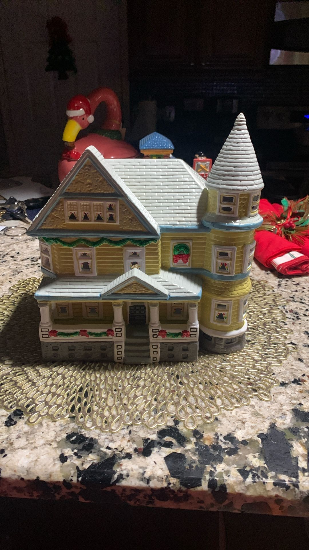 Victorian Christmas Village House , Green House $15