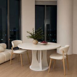 Brand New White Round Table
