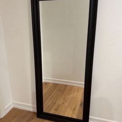 Full Length Mirror - black Wood Frame 