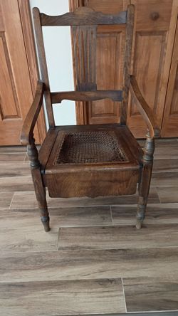 Antique wooden commode chair