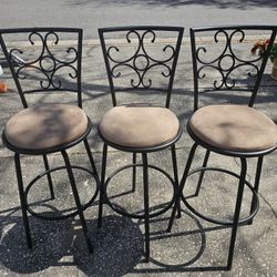 Three Bar Stools Good Condition