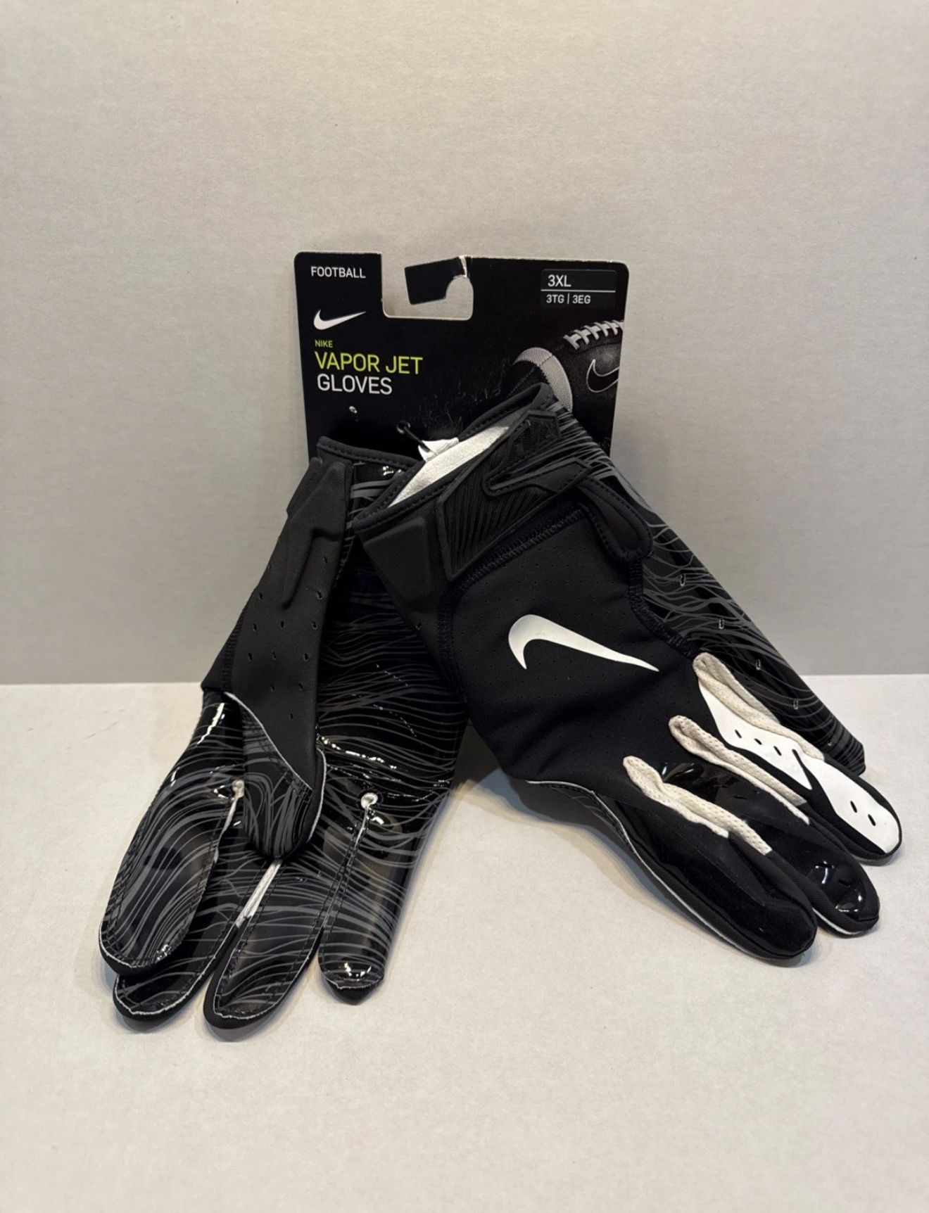 Mens Size 3XL Nike Vapor Jet 5.0 FG NFL Football Gloves Black PGF659-091 