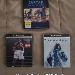 4K UHD and Blu Ray Movies