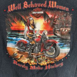 Vintage Y2K Harley Davidson Motorcycles Tank Top Pirate Grand Cayman Biker Chick