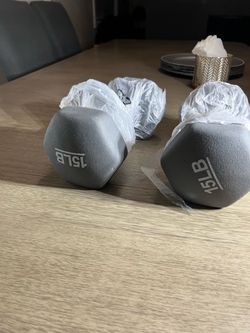 15 lbs set of two Dumbbells