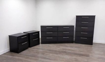 DRESSER, CHEST AND TWO NIGHSTANDS