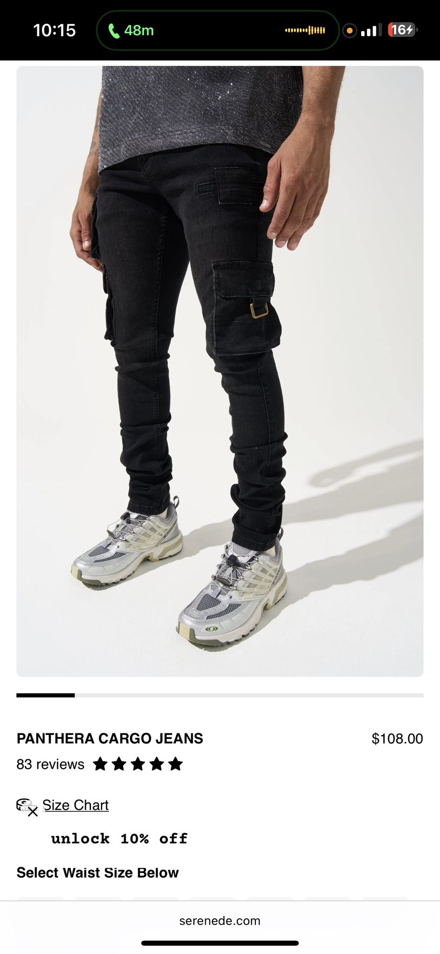 Serenede Cargo Jeans Size 40