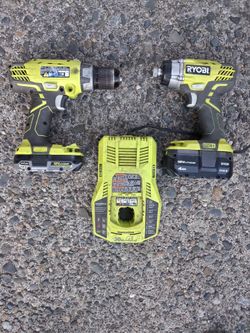 Ryobi 18Volt Drill Impact Set 4.0&2.0 bats & 30min Charger. Pick up fremont sea. No trades.