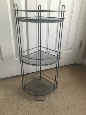 3-tier Mesh Corner Shelf Metal