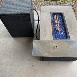 Fire Table With Tank Holder