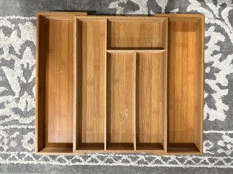 Bamboo Expandable Silverware Drawer Organizer