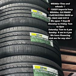 SET OF NEW TIRES, 275/40R20 TBB , INCLUDING MOUNTING AND BALANCING. ASK ME FOR ANY SIZE OR BRAND, LLANTAS NUEVAS