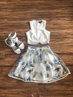 Floral A-line Skirt