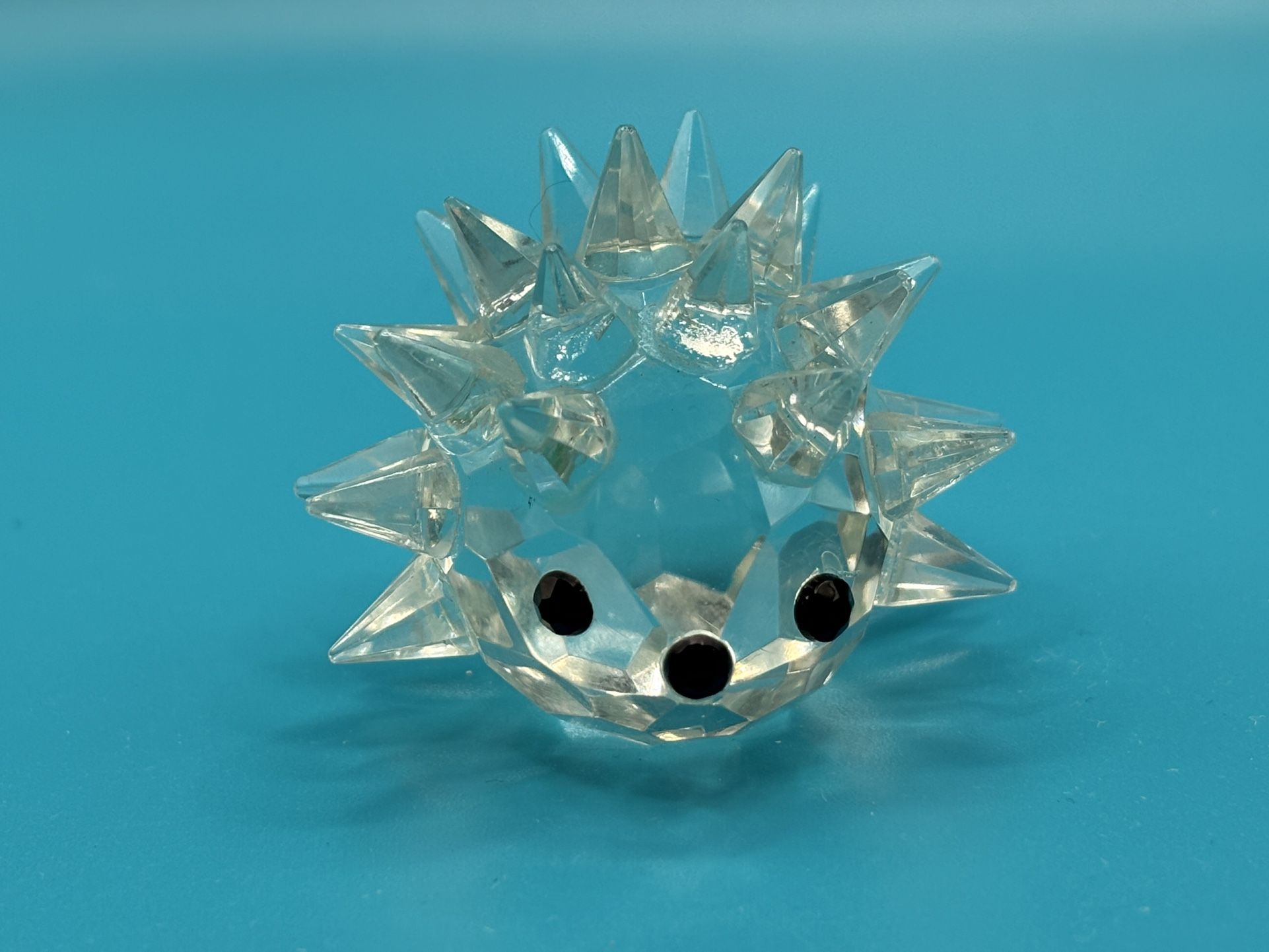 Retired Swarovski crystal hedgehog figurine.