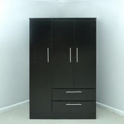 Black Wardrobe Triple _ Armario Triple Negro 