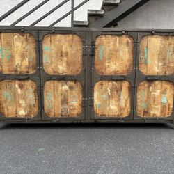 Gorgeous industrial design & reclaimed wood  Credenza, Cabinet Or Console