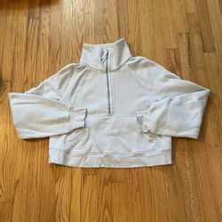 Lululemon Women's Scuba Oversized Funnel Neck Half 1/2 Zip Size M/L - Light Blue