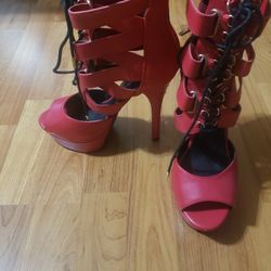 Steve Madden Women Red Heels