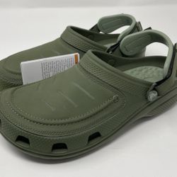 Crocs Yukon Vista II LiteRide Clogs Men Green Size 10