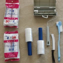 Moving sale!Daiso Lint rollers spare tape,cleaning brushes,Handy Wrap Stretch Film