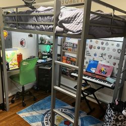 Loft Bed With Desk And Shelves 