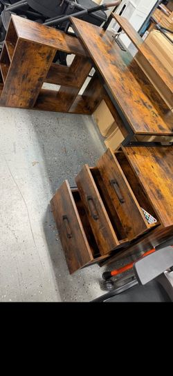 Computer desk with led lights