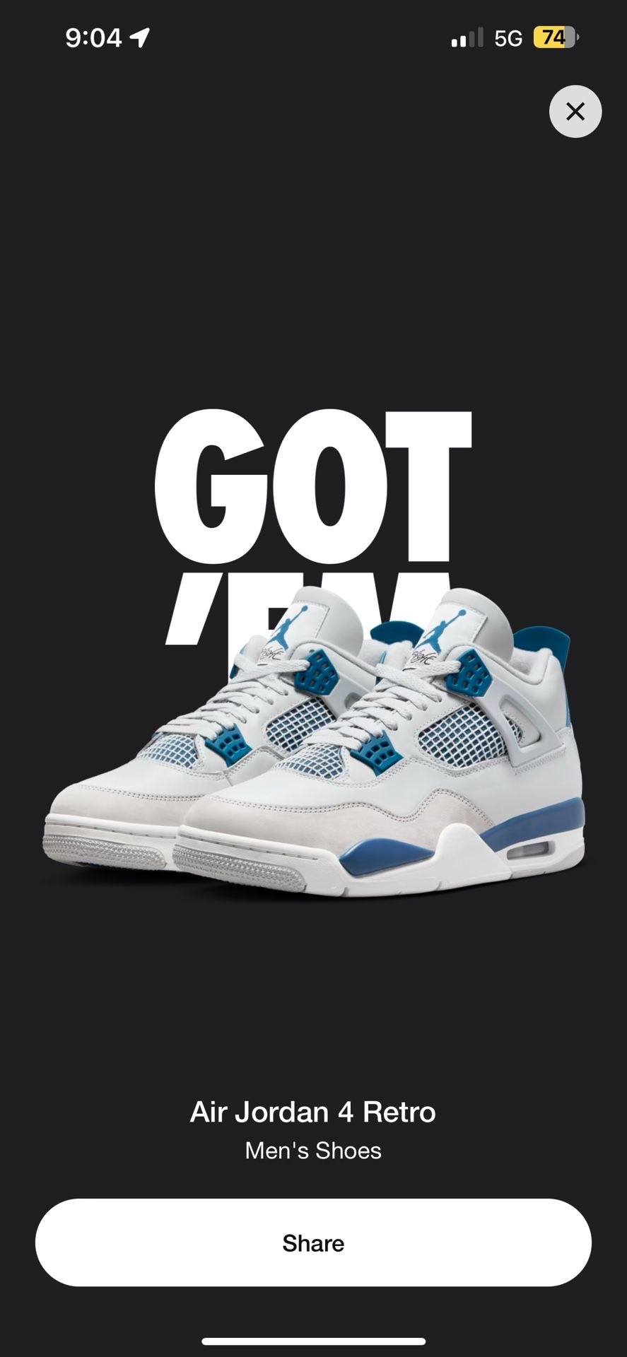 Air Jordan 4 Retro Industrial Blue