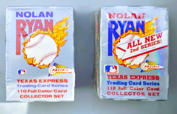 1991 And 1992 Nolan Ryan Texas Express 2nd Series 110 Collector Set Trading Cards in box (Brand New / Factory Sealed