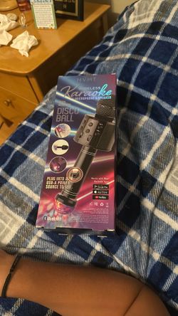 Wireless Karaoke Microphone w/ Speaker & Disco Lights (Bluetooth)