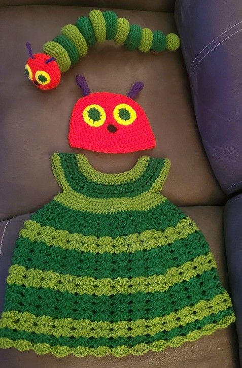 Crocheted 6-12 Month Outfit And Plushie