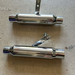 12 Inch Short Mufflers Chrome