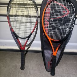 Two tennis rackets with case