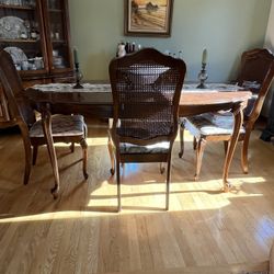 Dining Table With chairs and Hutch