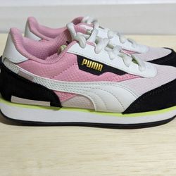 Puma Future Rider Bouquet Lace Up  Youth Girls Pink White Sneakers Shoes Size 1C
