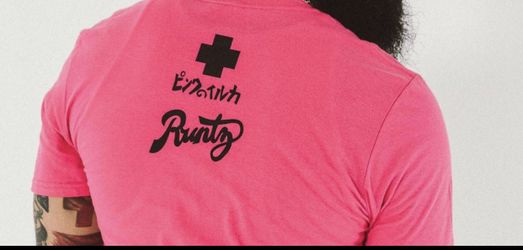 Pink dolphin T-shirt size medium Collaboration with runtz