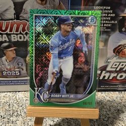 2025 Bowman Bobby Witt Jr #7 Chrome Mojo Green /99