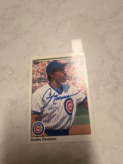 Andre Dawson autograph card Chicago Cubs