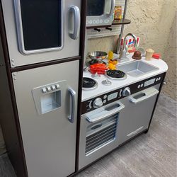 Kids Wooden Play Kitchen Set With Accessories - Local Delivery for an Additional Fee -See My Items😀