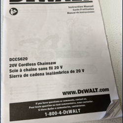 DeWalt chainsaw
