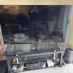 Samsung 65” Smart TV with glass stand
