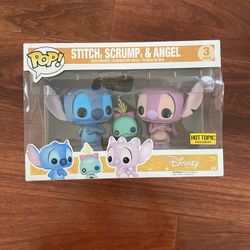 Stitch, Scrump, And Angel Funko Pop