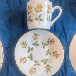 Tea Cup And Saucer Yellow Roses MC 1856